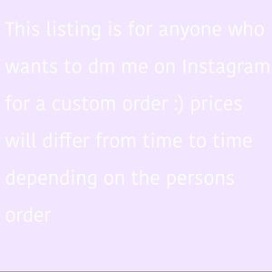 Custom jewelry order